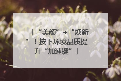 “美颜”+“焕新”！按下环境品质提升“加速键”