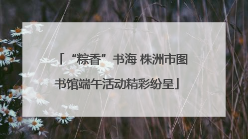 “粽香”书海 株洲市图书馆端午活动精彩纷呈