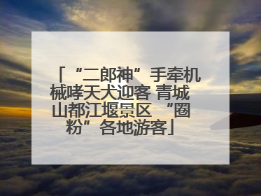 “二郎神”手牵机械哮天犬迎客 青城山都江堰景区 “圈粉”各地游客