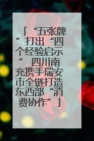 “五张牌”打出“四个经验启示” 四川南充携手瑞安市全链打造东西部“消费协作”