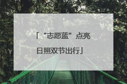 “志愿蓝”点亮日照双节出行