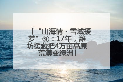 “山海情・雪域援梦”⑨：17年，潍坊援藏把4万亩高原荒漠变绿洲