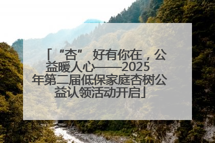 “杏” 好有你在，公益暖人心——2025 年第二届低保家庭杏树公益认领活动开启