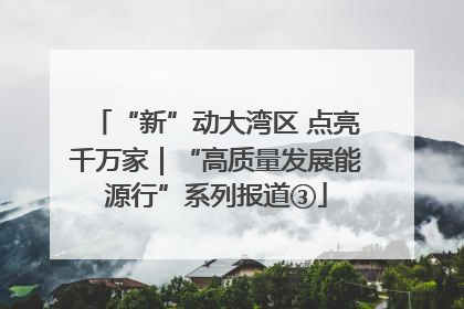 “新”动大湾区 点亮千万家｜“高质量发展能源行”系列报道③