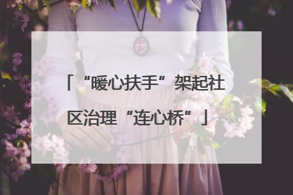 “暖心扶手”架起社区治理“连心桥”