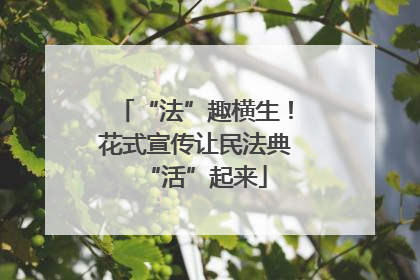 “法”趣横生！花式宣传让民法典“活”起来