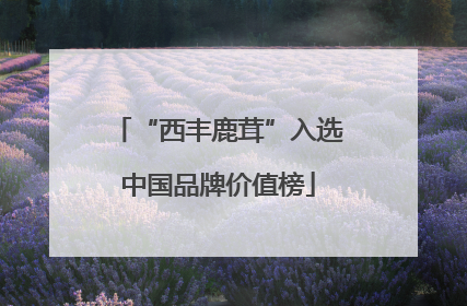 “西丰鹿茸”入选中国品牌价值榜