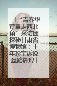 “青春华章重走西北角”采访团探秘甘肃省博物馆：千年珍宝诉说丝路辉煌