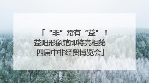 “非”常有“益”！益阳形象馆即将亮相第四届中非经贸博览会