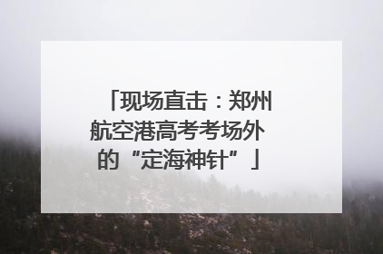 现场直击：郑州航空港高考考场外的“定海神针”