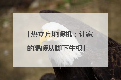 热立方地暖机：让家的温暖从脚下生根