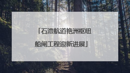 石澧航道艳洲枢纽船闸工程迎新进展