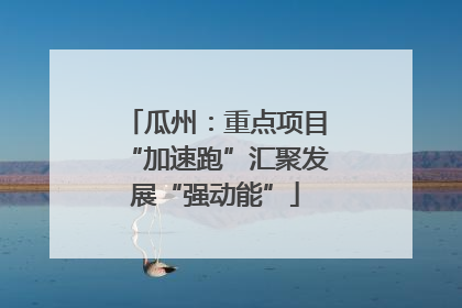 瓜州：重点项目“加速跑”汇聚发展“强动能”