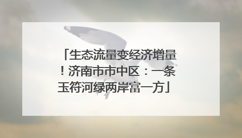 生态流量变经济增量！济南市市中区：一条玉符河绿两岸富一方