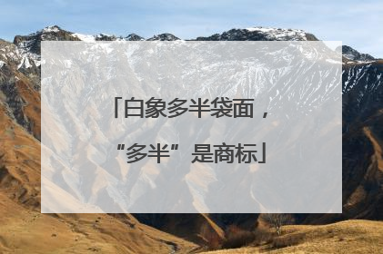 白象多半袋面，“多半”是商标