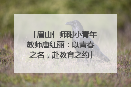眉山仁师附小青年教师唐红丽：以青春之名，赴教育之约