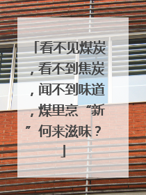 看不见煤炭，看不到焦炭，闻不到味道，煤里烹“新”何来滋味？