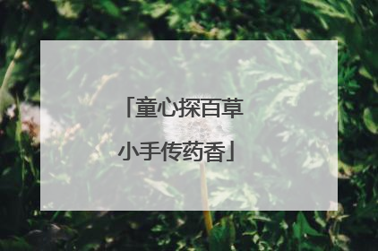 童心探百草 小手传药香