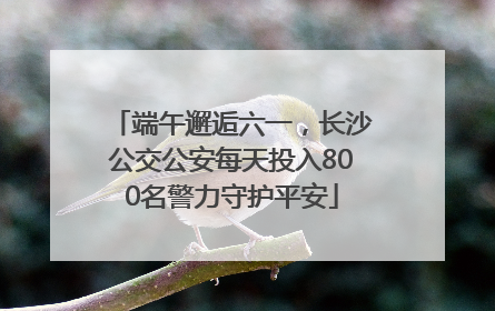 端午邂逅六一，长沙公交公安每天投入800名警力守护平安