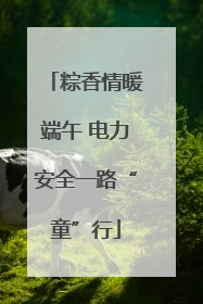 粽香情暖端午 电力安全一路“童”行