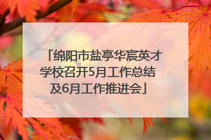 绵阳市盐亭华宸英才学校召开5月工作总结及6月工作推进会