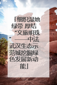 细织湿地绿带 厚结“文旅明珠”——中法武汉生态示范城挖掘绿色发展新动能