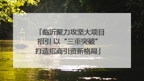 临沂聚力攻坚大项目招引 以“三重突破”打造招商引资新格局