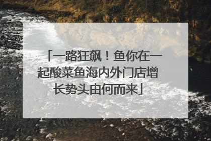 一路狂飙！鱼你在一起酸菜鱼海内外门店增长势头由何而来