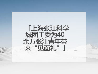 上海张江科学城团工委为40余万张江青年带来“见面礼”