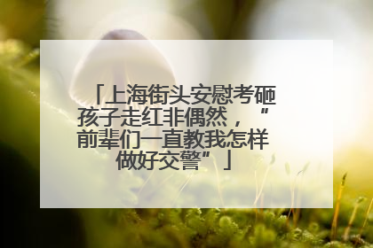 上海街头安慰考砸孩子走红非偶然，“前辈们一直教我怎样做好交警”