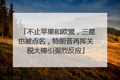 不止苹果和欧盟，三星也被点名，特朗普再挥关税大棒引强烈反应