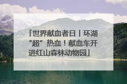 世界献血者日丨环湖“超”热血！献血车开进红山森林动物园