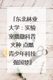 东北林业大学：实验室播撒科普火种 点燃青少年科技强国梦