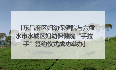 东昌府区妇幼保健院与六盘水市水城区妇幼保健院“手拉手”签约仪式成功举办