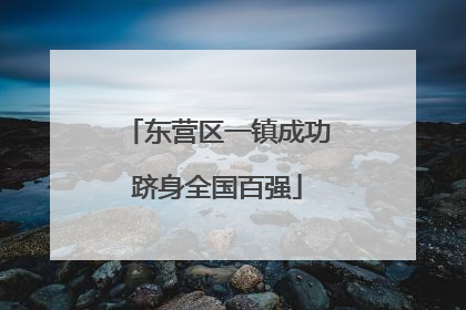 东营区一镇成功跻身全国百强