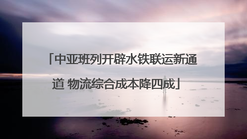 中亚班列开辟水铁联运新通道 物流综合成本降四成
