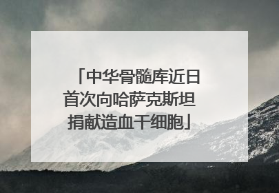 中华骨髓库近日首次向哈萨克斯坦捐献造血干细胞