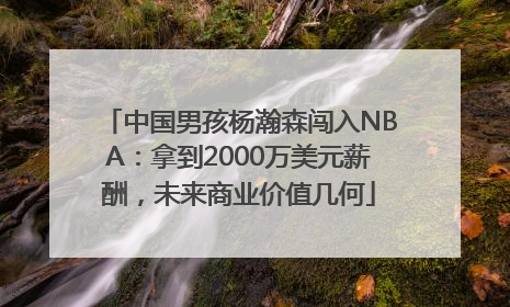 中国男孩杨瀚森闯入NBA：拿到2000万美元薪酬，未来商业价值几何