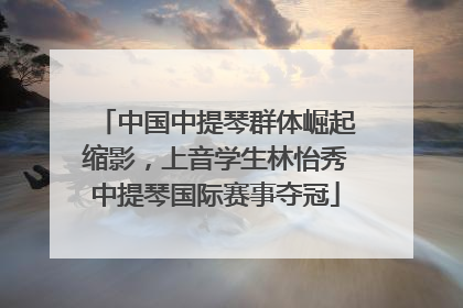 中国中提琴群体崛起缩影，上音学生林怡秀中提琴国际赛事夺冠