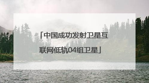 中国成功发射卫星互联网低轨04组卫星
