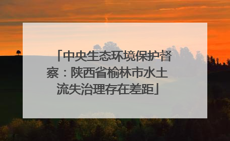 中央生态环境保护督察：陕西省榆林市水土流失治理存在差距