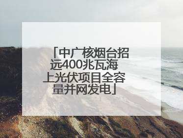中广核烟台招远400兆瓦海上光伏项目全容量并网发电