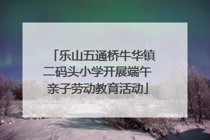 乐山五通桥牛华镇二码头小学开展端午亲子劳动教育活动