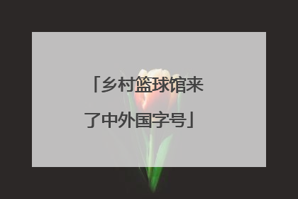 乡村篮球馆来了中外国字号