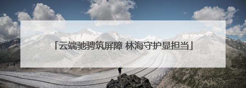 云端驰骋筑屏障 林海守护显担当