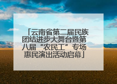 云南省第二届民族团结进步大舞台暨第八届“农民工”专场惠民演出活动启幕