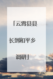 云霄县县长到和平乡调研