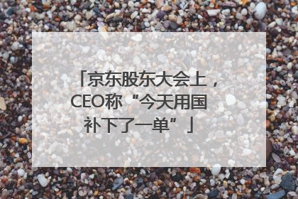 京东股东大会上，CEO称“今天用国补下了一单”
