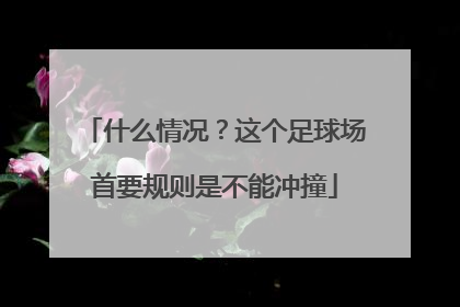什么情况？这个足球场首要规则是不能冲撞