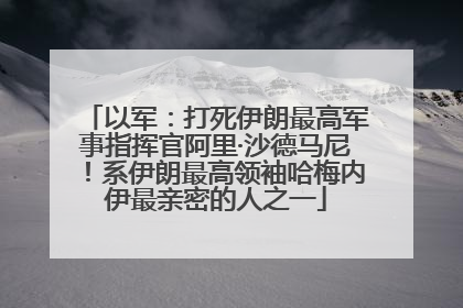 以军：打死伊朗最高军事指挥官阿里·沙德马尼！系伊朗最高领袖哈梅内伊最亲密的人之一